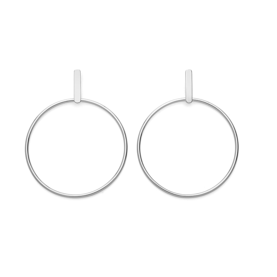 Rosefield JEWELRY IGGY HOOP BAR EARRING SILVER JHBES-J073 - Vista frontal