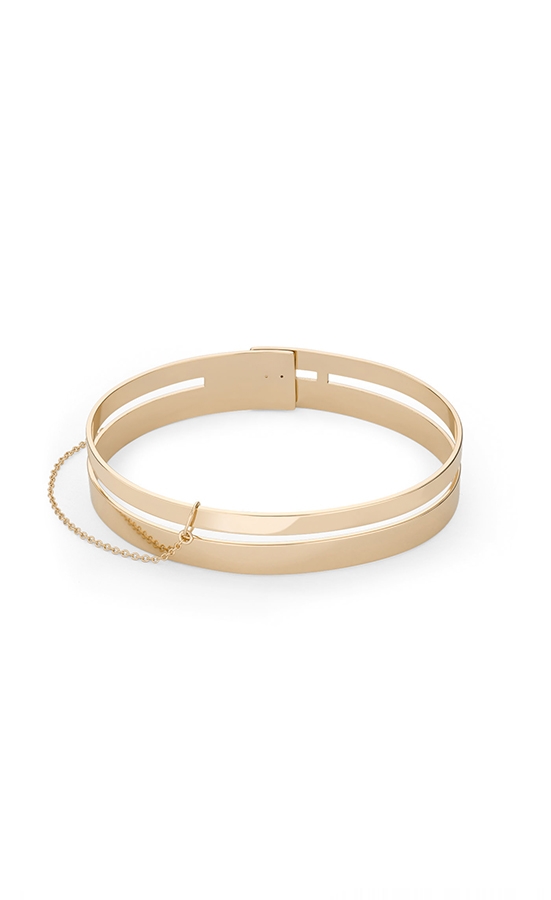 Rosefield JEWELRY IGGY DOUBLE BAR BANGLE GOLD JPABR-J044 - Vista frontal