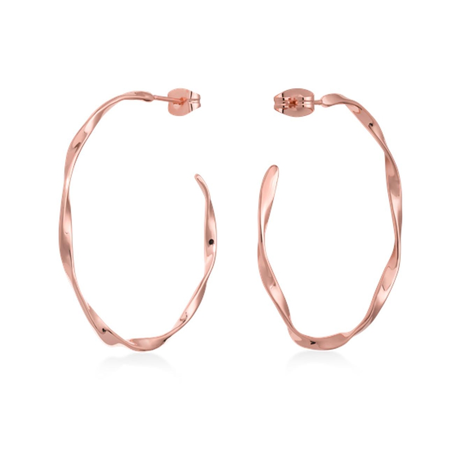 Rosefield JEWELRY IGGY TWISTED HOOP SILVER JTWHR-J094 - Vista frontal