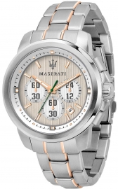 RELOJ MASERATI ROYALE 45MM CHR IVORY DIAL BR SS+RG R8873637002