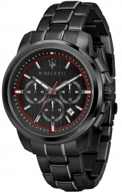 RELOJ MASERATI SUCCESSO 44MM CHR BLACK DIAL BR BLACK R8873621014