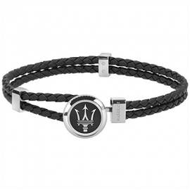 RELOJ MASERATI J BR.LEATHER BLK+BLK ENAM 215MM JM416AIK16