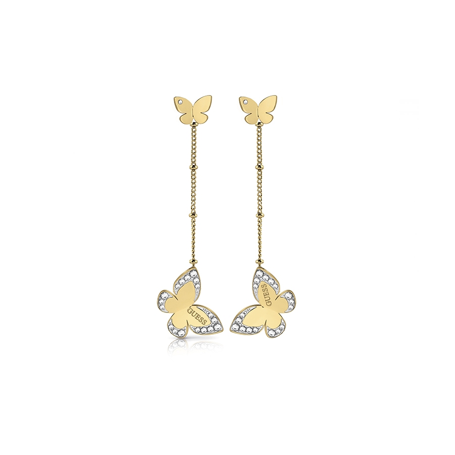 GUESS JEWELLERY LOVE BUTTERFLY PENDIENTES UBE78017