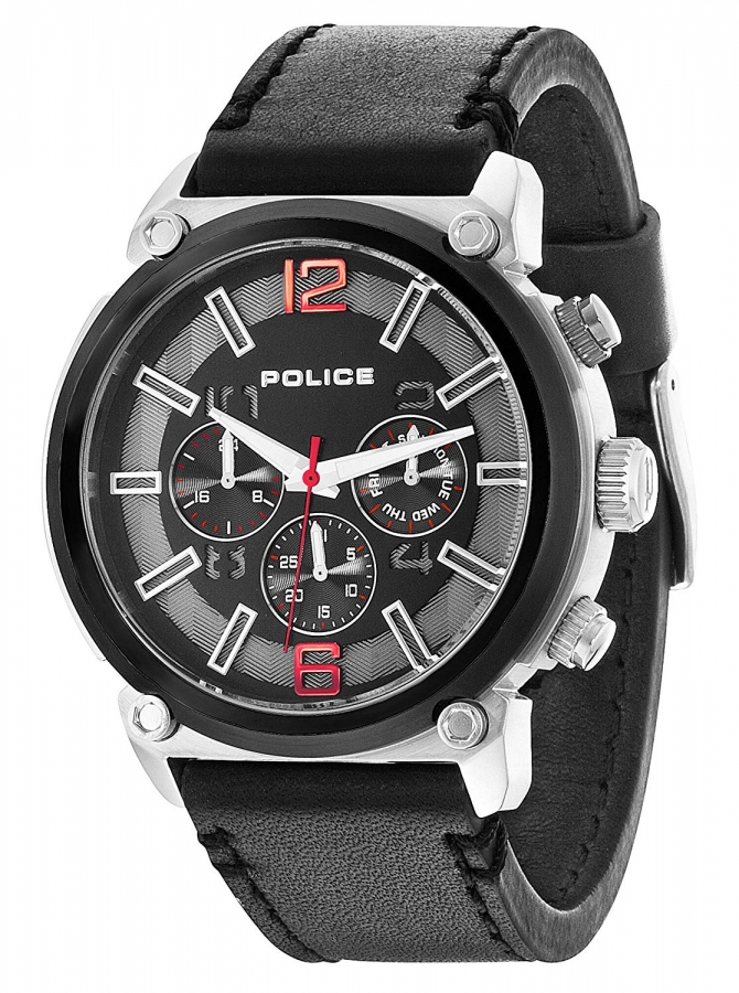Police ARMOR MULTI. BLACK DIAL BLACK STRAP R1451238002 - Vista frontal
