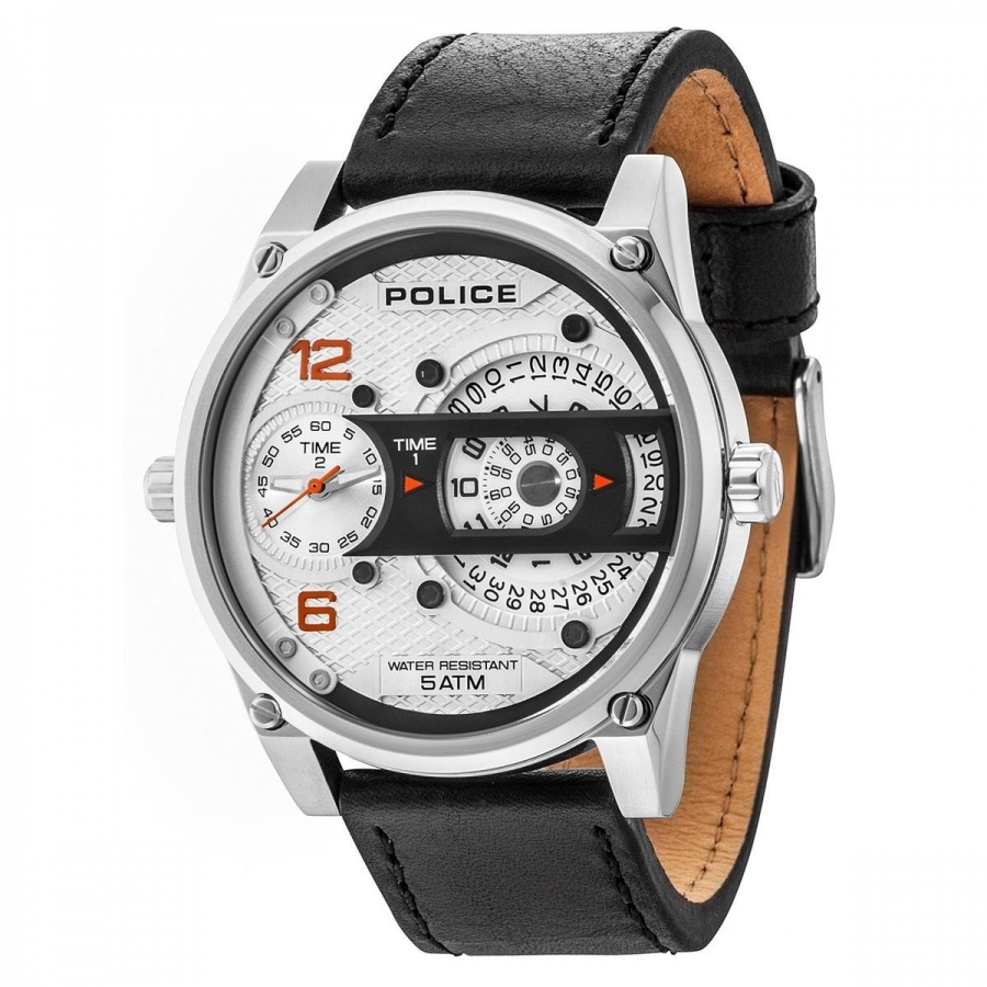 Police D-JAY 3H SILVER DIAL PL.14835JS-04 - Vista frontal