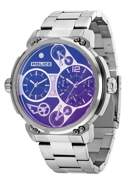 POLICE STEAMPUNK DUAL TIME SIL B PL.14693JS-13M