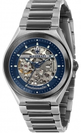 RELOJ MASERATI TRICONIC 40MM AUTO BLUE DIAL BR GUN R8823139001