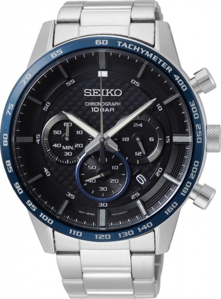 SEIKO NEO SPORTS CUARZO CRONO BISEL AZUL SSB357P1