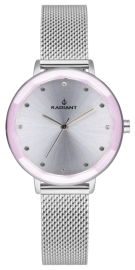 RELOJ RADIANT KATRINE 34MM PINK DIAL SILVER SS MESH RA467605