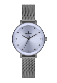 RELOJ RADIANT KATRINE 34MM LILAC DIAL GUN SS MESH RA467606