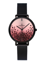 RELOJ RADIANT ELLA 36MM PINK DIAL BLACK SS MESH RA525603