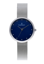 RELOJ RADIANT GIMLI 34MM BLUE DIAL SILVER SS MESH RA523602