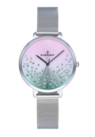 RELOJ RADIANT ELLA 36MM BLUE DIAL SILVER SS MESH RA525602
