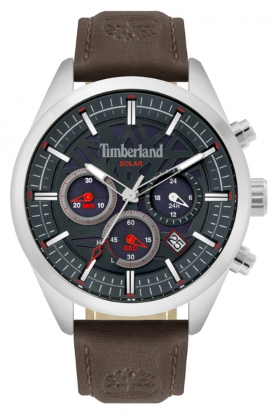 TIMBERLAND THURLOW 46MM NAVY CHRONO BROWN LEATHER 15950JYS-03