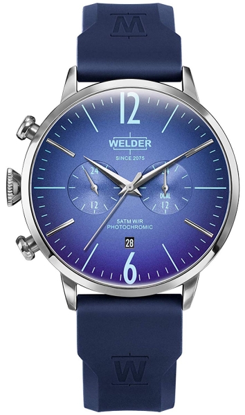 WELDER 45MM DUAL TIME BLUE SILICONE STRAP BLUE WWRC514