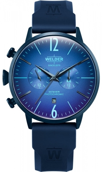 WELDER 45MM DUAL TIME BLUE SILICONE STRAP BLUE WWRC513