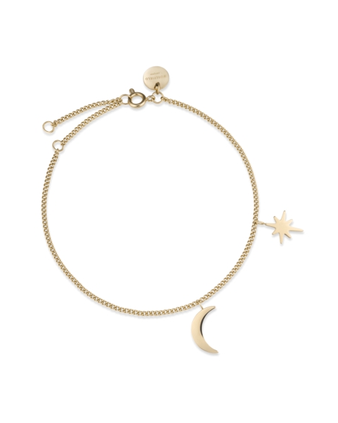 ROSEFIELD JEWELRY MOON AND STAR BRACELET GOLD MSBG-J234