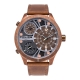 POLICE BUSHMASTER DUAL TIME BROWN DIAL BROWN ST PL.15662XSQR-12