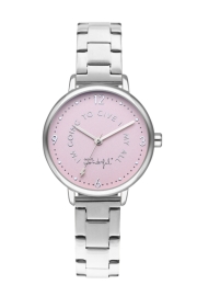 RELOJ MR WONDERFUL WATCH SHINE AND SMILE / SILVER&PINK / BR WR15101