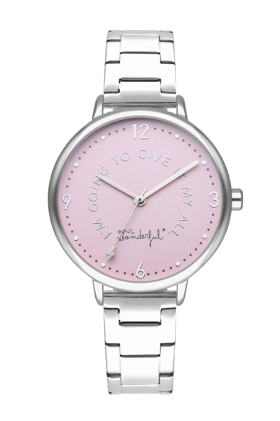 MR WONDERFUL WATCH SHINE AND SMILE / SILVER&PINK / BR WR10101