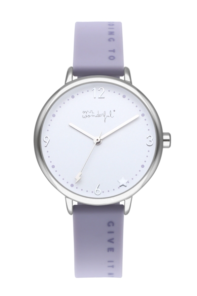 MR WONDERFUL WATCH TIME FOR FUN / SILVER&PURPLE WR40301