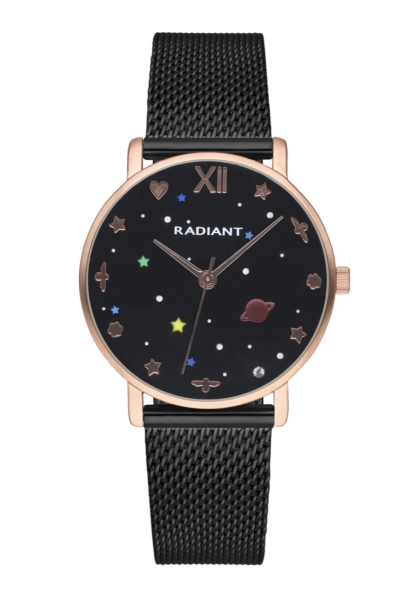 RADIANT MILKY WAY 36MM BLACK DIAL IPBLACK MESH RA545204