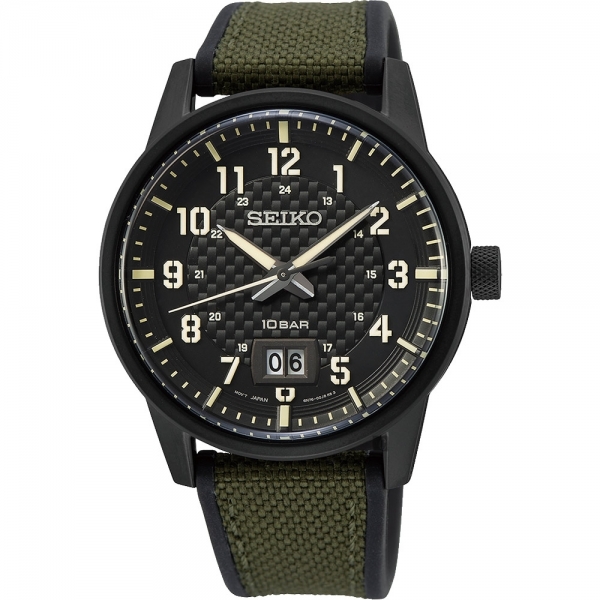 SEIKO NEO SPORTS CUARZO 3 AGUJAS CORREA KHAKI SUR325P1