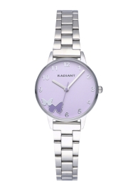 RELOJ RADIANT ICON 28MM PURPLE DIAL SS BRACELET RA555201