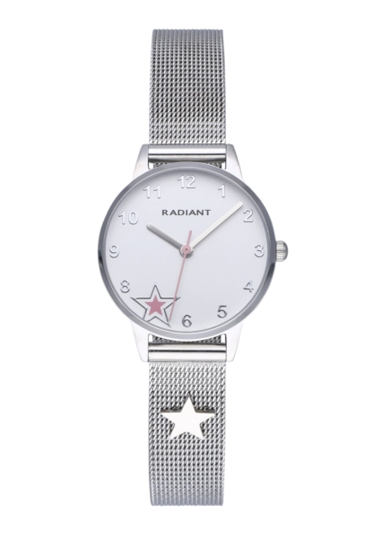 RADIANT ICON 28MM WHITE STAR DIAL SS MESH RA555602