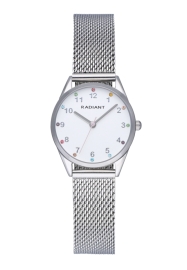 RELOJ RADIANT RAINBOW STONES 28MM WHITE DIAL SS MESH RA556601