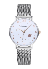 RELOJ RADIANT MILKY WAY 36MM WHITE DIAL SS MESH RA545203