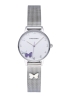 RADIANT ICON 28MM WHITE BUTTERFLY DIAL SS MESH RA555601
