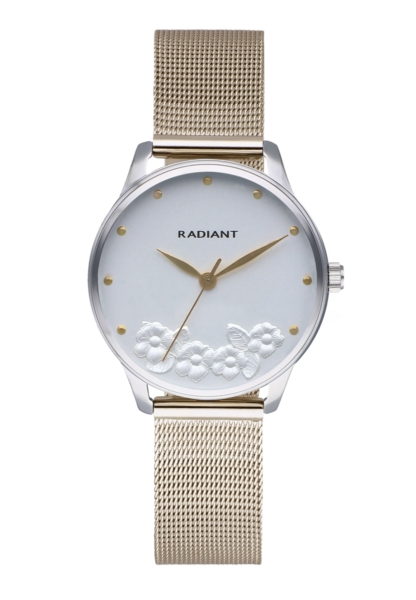 RADIANT METAL&ROSES 36MM SILVER DIAL IPG MESH RA548602