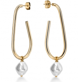 RELOJ ROSEFIELD JEWELRY LIQUID PEARL AND HOOK EARRINGS JLPHEG-J184