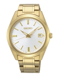 RELOJ SEIKO NEO CLASSIC CUARZO CRISTAL ZAFIRO DORADO SUR314P1