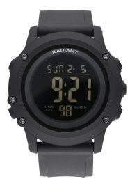 RELOJ RADIANT TINU 51MM BLACK DIAL BLACK SILICONE STRA RA562601