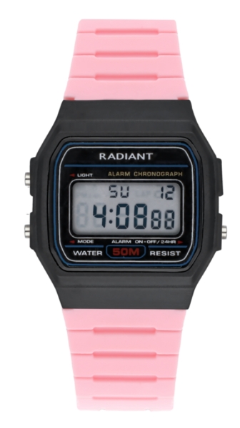 RADIANT OSIAC 35MM BLACK CASE PINK SILICONE STRA RA561604