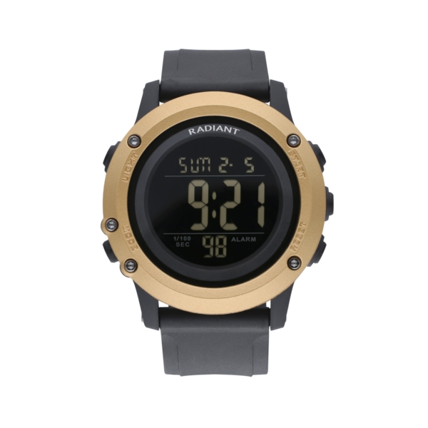 RADIANT TINU 51MM BLACK DIAL GOLD RING BLACK SIL RA562602