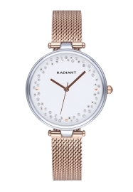 RELOJ RADIANT THE CIRCLE 36MM SILVER DIAL IPRG MESH RA543203