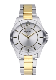 RELOJ RADIANT LEXA 39MM SILVER DIAL IPSILVER-GOLD BRAZ RA568202