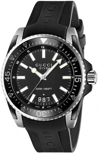 GUCCI WATCH  DIVE XL BLACK YA136204