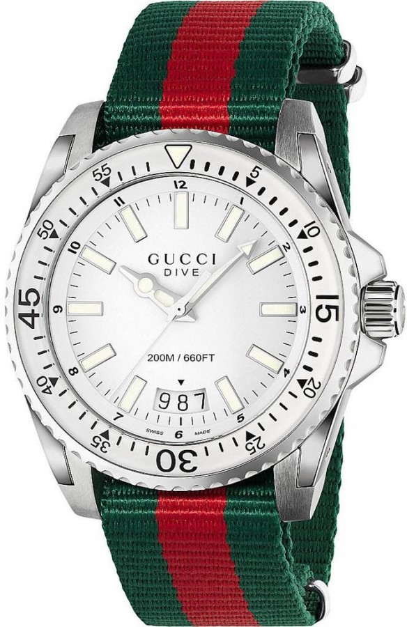  GUCCI WATCH  DIVE XL WHITE YA136207 - Vista frontal