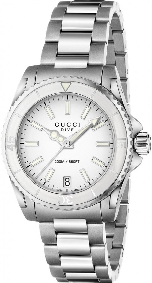  GUCCI WATCH  DIVE MD WHITE YA136402 - Vista frontal