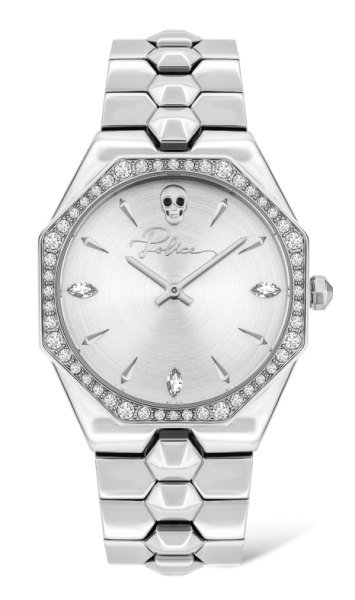 POLICE MONTARIA WOMAN SILVER DIAL SS BAND PL.16038BS-04M