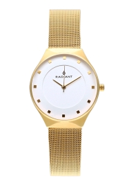 RELOJ RADIANT TOKYO 32MM WHITE DIAL IPG SS MESH RA530601