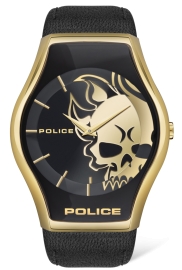 RELOJ POLICE PEWJA2002301 SPHERE 2H GOLD / BLACK LEAT PL.16114JSG-02