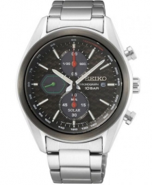 RELOJ SEIKO MACCHINA SPORTIVA CRONO SOLAR ESF NEGRA SSC803P1