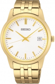 RELOJ SEIKO NEO CLASSIC CUARZO 3 AGUJAS IP DORADO SUR404P1