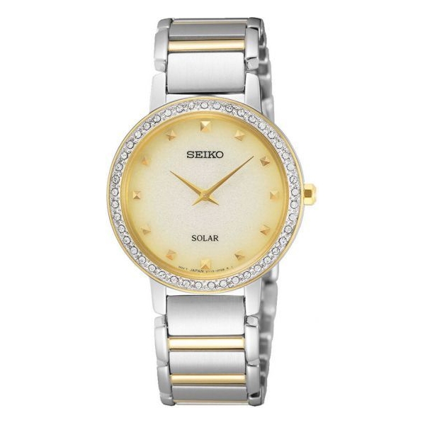 SEIKO LADIES SOLAR 45 SWAROVSKI BICOLOR SUP448P1