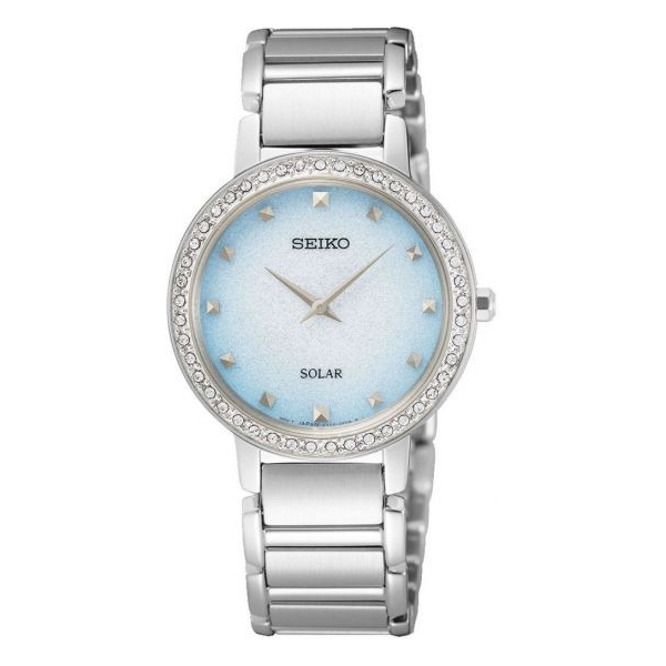 SEIKO LADIES SOLAR 45 SWAROVSKI ESFERA AZUL SUP447P1